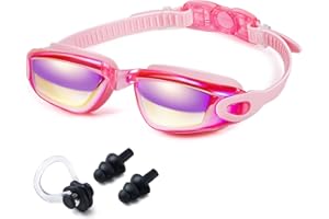 Dizokizo Swimming Goggles No Leaking Anti-Fog UV Protection Adjustable Professional Swim Goggles for Adult Men Women