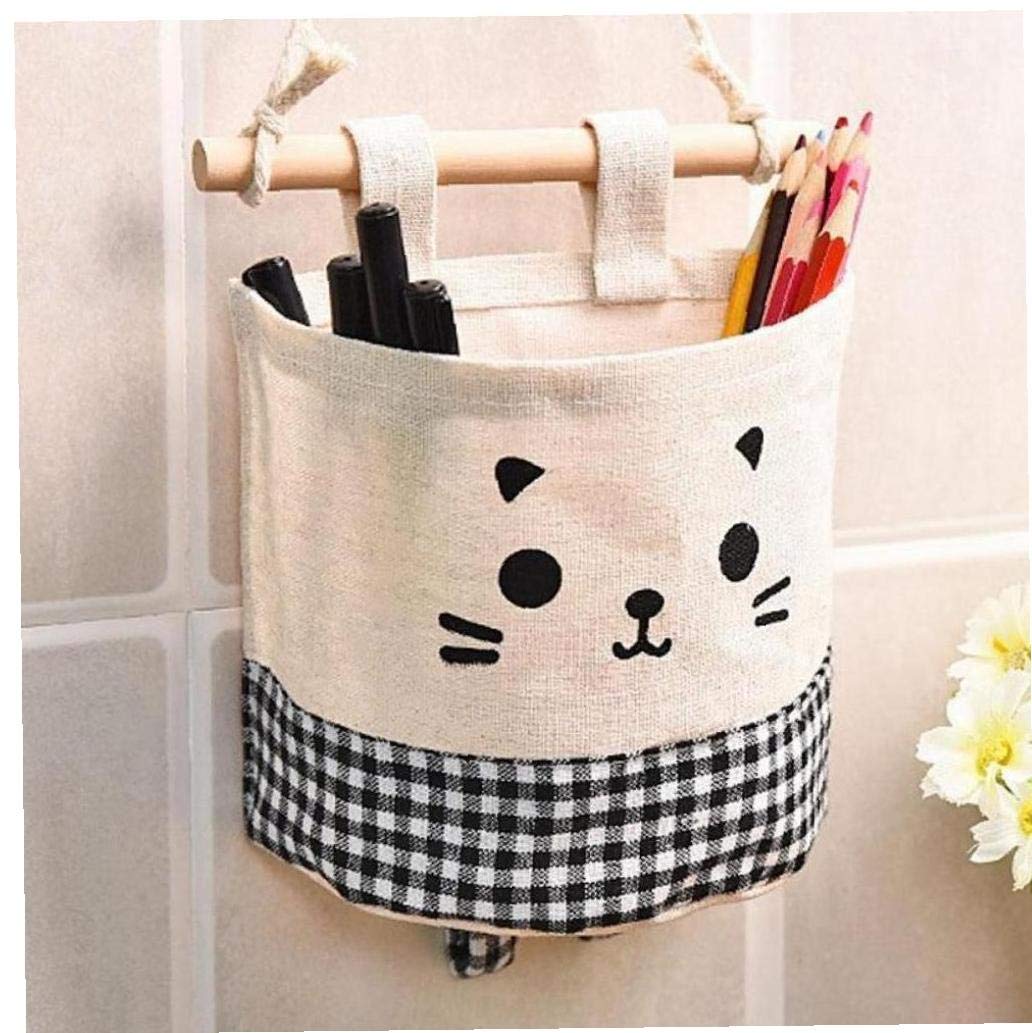 Cocina casera colgante de puerta de la pared organizador de bolsillo