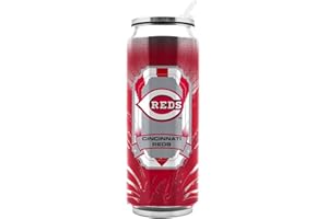 Duck House MLB Cincinnati Reds SS Thermocan Sports Fan Kitchen Products, Large/16.9 oz, Multicolor