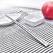 LIUNA Korean Stainless Steel Chopsticks Household Restaurant Square Metal Chop Stick Gift Set 5 Pairs