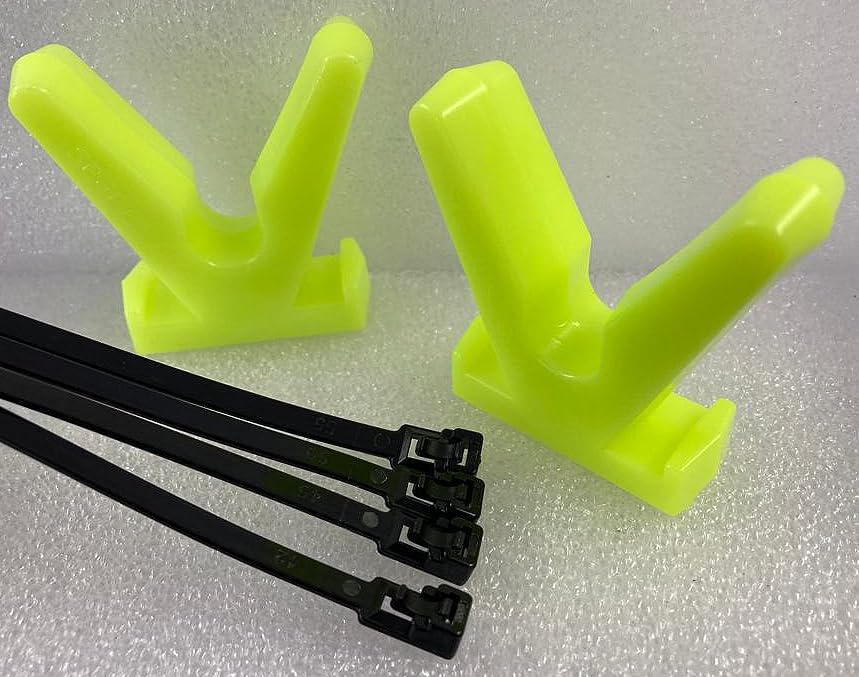 searigs - Sea Fishing Plastic Yellow Rod Rest For Pier & Boat Rail Sea & Coarse zip on - zip off design x2