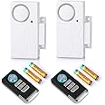WSDCAM Wireless Door Alarm with Remote 2 Pack, Battery Included, 105 dB Loud Pool Door Alarm, Wireless Door Open Alarms Sensor for Kids Safety Home Security
