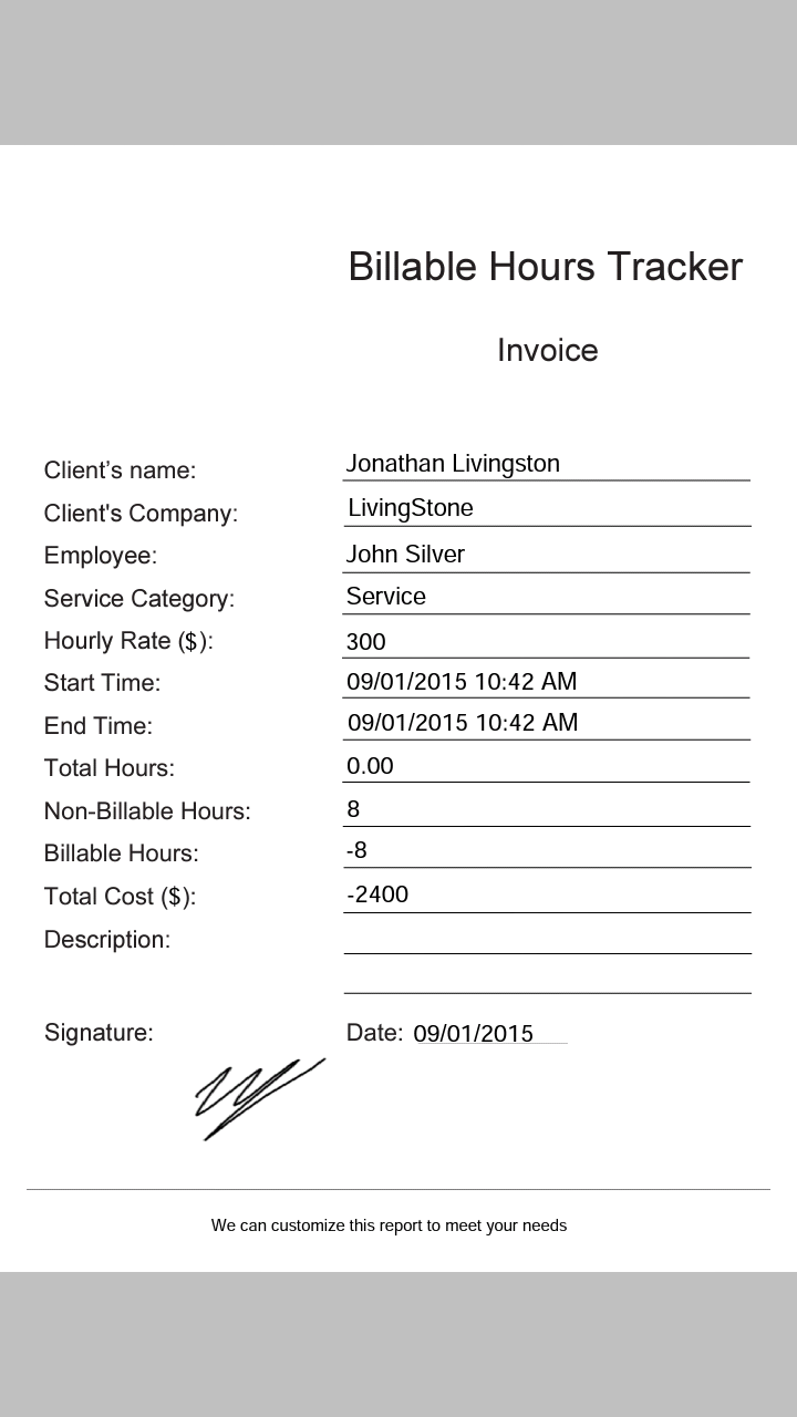 Billable Hours for Android