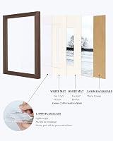 EGOFINE 7x5 Solid Wood Picture Frame Set of 4 with Plexiglass Rustic Brown view 5