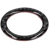 kwmobile Start Stop Button Ring Compatible with BMW BMW 3 Series E90/E91/E92/E93 - Carbon Fiber Car Trim Cover - Black