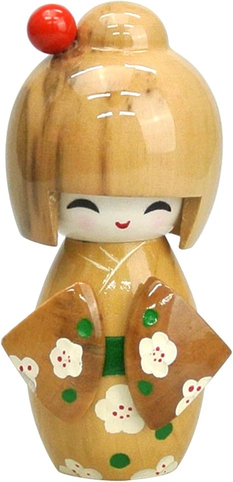 Amazon 木製着物こけし人形14cm ナチュラル 303 234 民芸品 おもちゃ