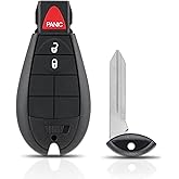 Key Fob Replacement Fits for Jeep Cherokee 2014 2015 2016 2017 2018 2019 Keyless Entry Remote Control GQ4-53T, 3 Buttons