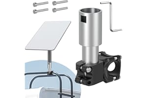 BUJ Starlink Mount for RV Ladder, Starlink Mount for Roof Rack,Load-Bearing 200lbs, Installation Range 0.8-1.17” for Pole/Roof/SUV/Outdoor (All Aluminum Material)