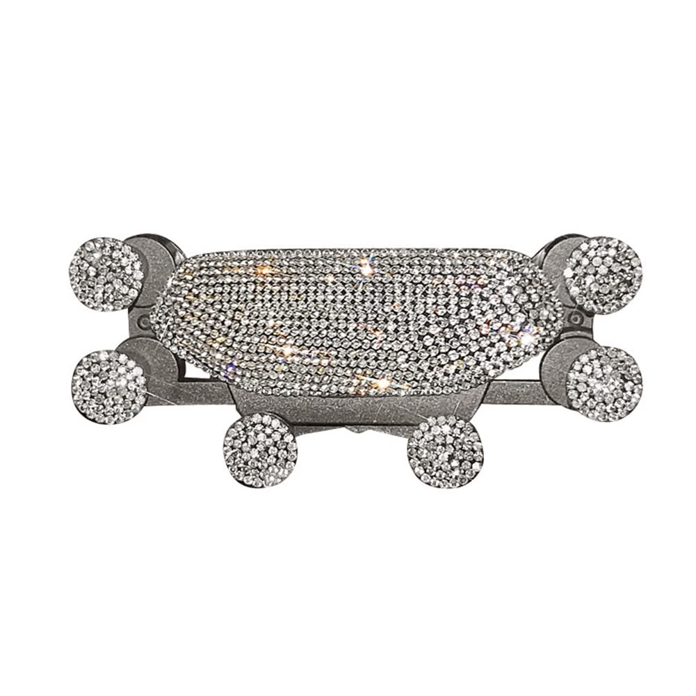 Bling Car Phone Mount Asudaro Car Diamond-Encrusted Mobile Phone Holder Dashboard Vent Mobile Phone Holder Snap-In Support Frame Car Navigation Frame Holder for Smartphone