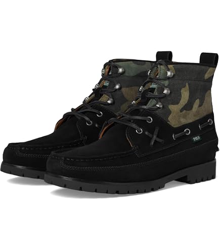 Amazon.com | Polo Ralph Lauren Ranger Mid Leather & Oxford Sneaker