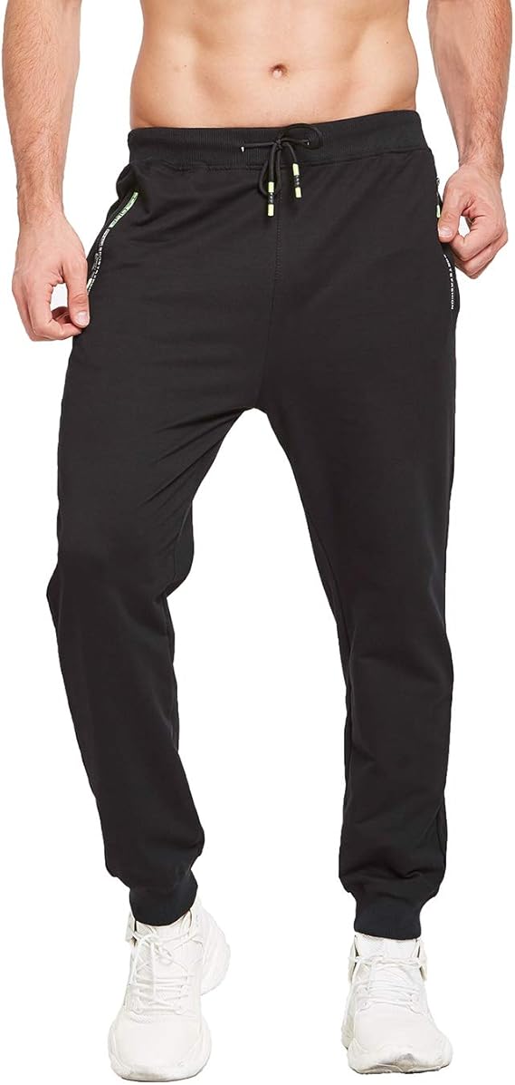 ZOXOZ Joggers Mens Cuffed Tracksuit Bottoms with Zipped ...