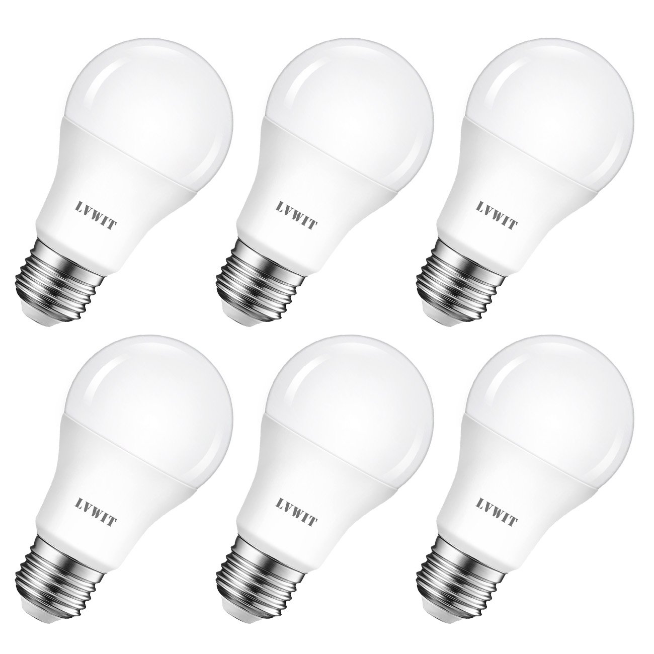 LVWIT Daylight 8W E27 LED Edison Bulb 60W Equivalent, E27 Screw Bulb Cool White, Energy Saving Light Bulbs,6500K,806LM,Non-Dimmable(6 Pack) — image 1