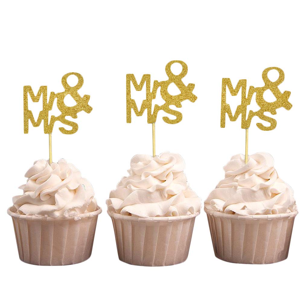 Darling Souvenir Wedding Cupcake Toppers Party Dessert Decorations - Pack Of 40