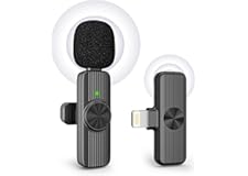 GoorDik Wireless Lavalier Microphone for iPhone Recording, Portable Clip-On Mini Mic for iPhone Audio/Video Recording, Cordle