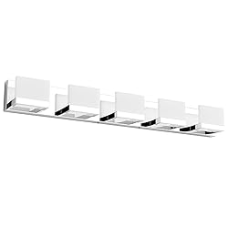 Tipace 5 Lights Modern Chrome Vanity Light for