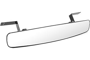 CHICIRIS Convex Interior Rearview Mirror Fit for Yamaha, ShatterProof Tempered Glass 1 Pack, for EZ-GO/Enthusiasts