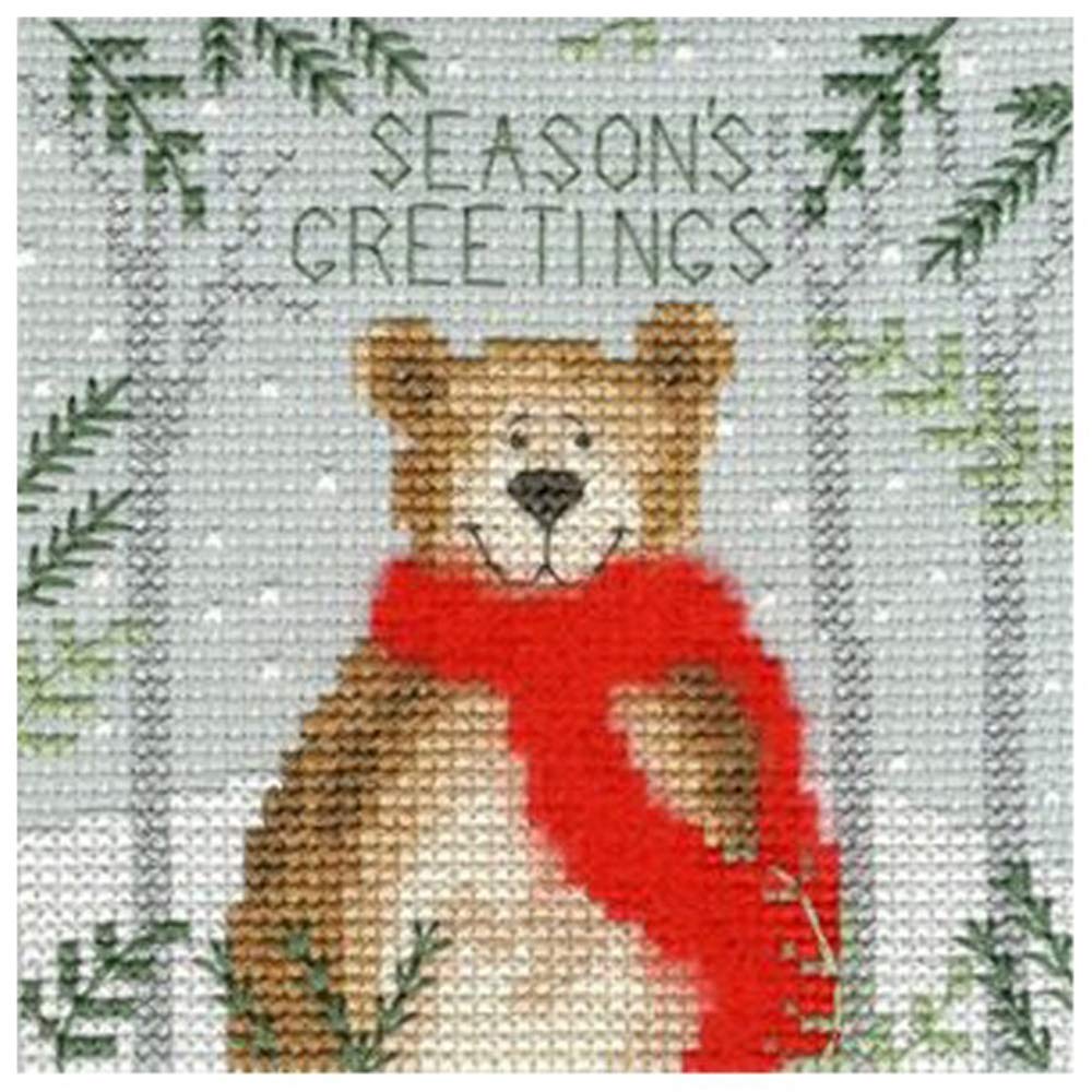 Bothy Threads Cross Stitch Kit - Christmas Card - Xmas Bear