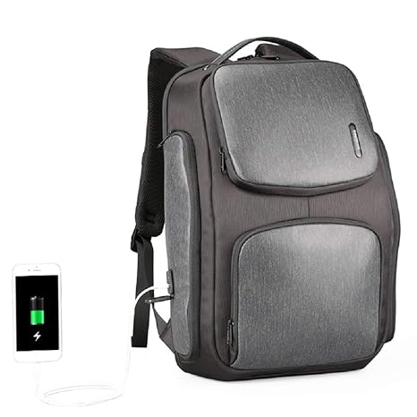 Kingsons Männer Tasche solarbetriebene Rucksäcke Schultasche USB-Lade Rucksack Outdoor Umhängetasche Travel Daypack