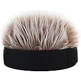 YEKEYI Novelty Hair Visor Cap Adjustable Baseball Hat Wig Spiked Hairs Unisex Cycling Bike Bicycle Cap Fake Hair Wig Visor