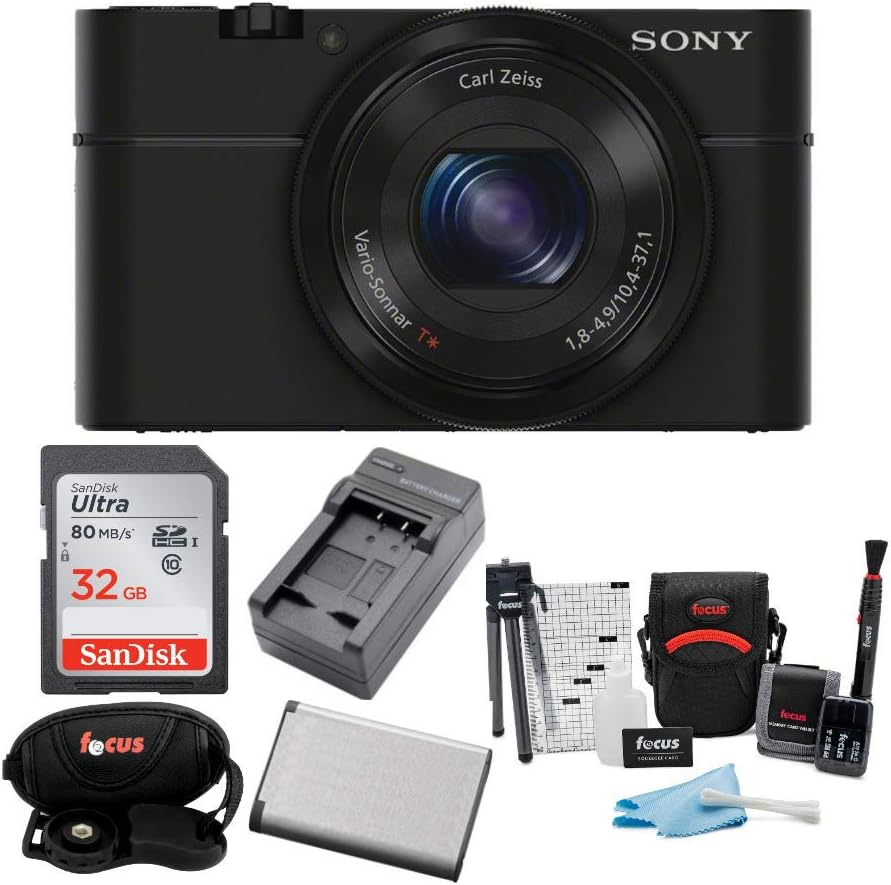 Sony Cyber Shot Dsc Rx100 Digital Camera With Battery And 32gb Sd Card Bundle Digital Camera Accessory Kits Camera Photo Amazon Com