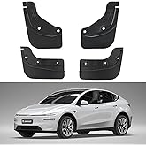 jawjut Mud Flaps for 2025 2026 Tesla Model Y Juniper Accessories– No-Drill Hidden Mount, All-Weather Splash Guards