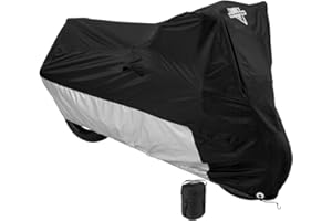 Nelson-Rigg Deluxe Motorcycle Cover, Weather Protection, UV, Air Vents, Heat Shield, Windshield Liner, Compression Bag, Grommets, Medium fits Sport Bikes and Small Cruiser motorcycles