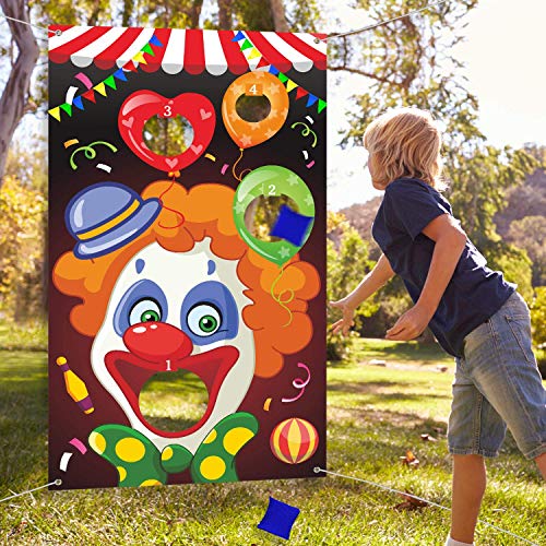 image for Aster 21PCS Bean Bags Ring Toss Game Set - Colorful Nylon Bean Bags an