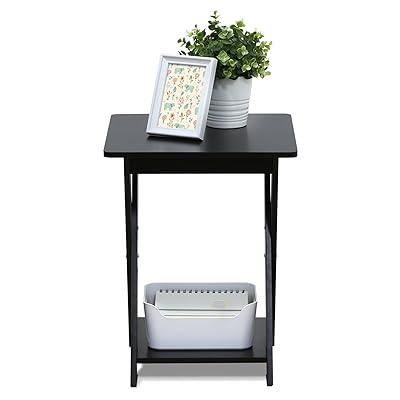 FURINNO Modern Simplistic End Table, 1-Pack, Espresso