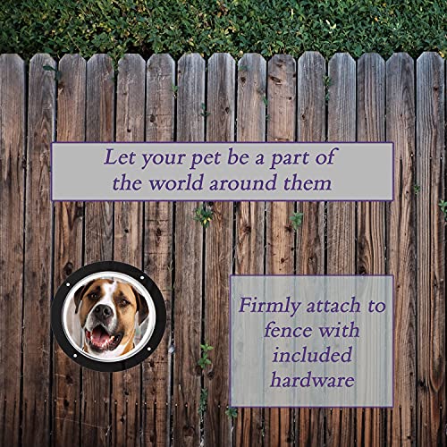 MiMu Dog Fence Window 12.4IN Acrylic Dome Clear Dome Pet Window