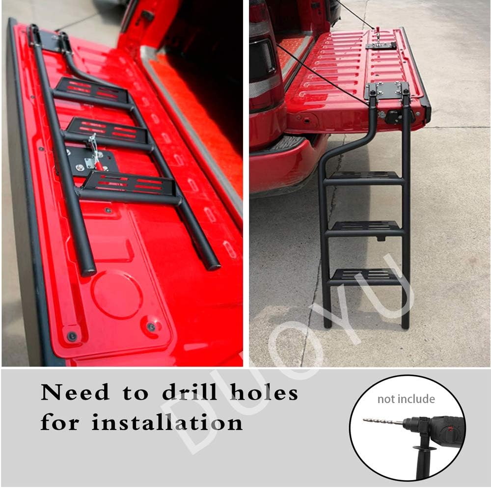 DUOYU Universal Foldable Tailgate Ladder Accessories Aluminium Alloy