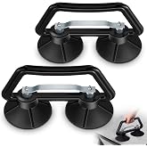 Shimeyao 2 Pcs Heavy Duty 5" Double Suction Cup Panel Lifter Tile Marble | Heavy Duty Lifting Tool, Metal Handle for Secure Grip, Granite Glass Steel Raised Floor Panels, Tile Marble Glass and Granite