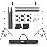 EMART Photo Backdrop Stand kit, 10 x 12 ft Back