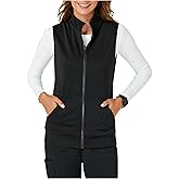 SOLY HUX Womens Zip Up Lightweight Vests Casual Sleeveless Jackets Scrubs with Pockets Spring Summer