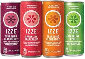 IZZE Sparkling Juice, 4 Flavor Variety Pack, 8.4 oz Cans, 24 Count