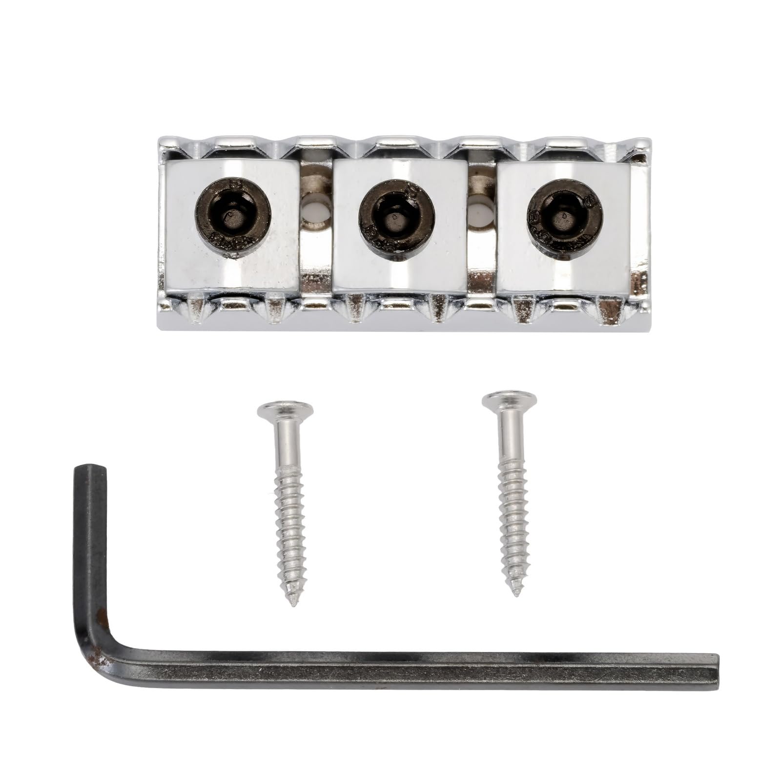 Pxyelec 1X Chrome 42mm Electric Guitar Locking Nut for Floyd Rose Tremolo Bridge