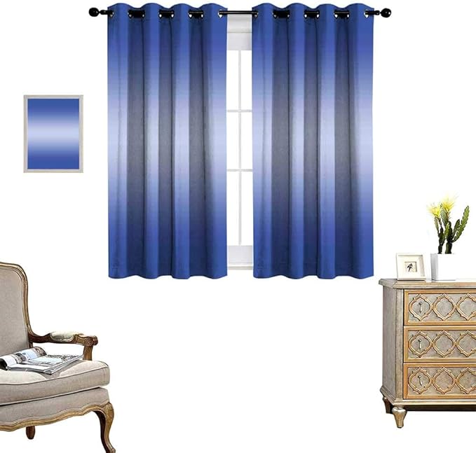 homehot Ombre Window Curtain Fabric Evening Sky After The Sun Sets Day and Nignt Inspired Dark
