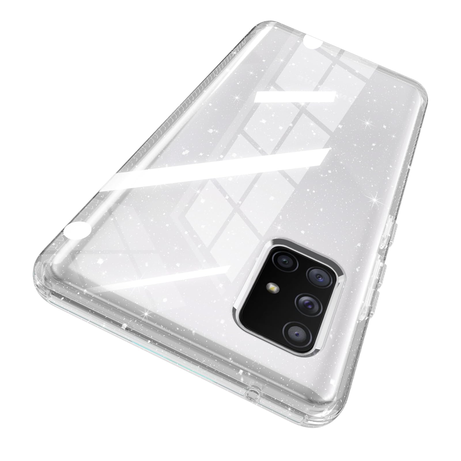 Photo 1 of ANNSD Phone Case for Samsung A71 5G Series,Military-Grade Drop Protection, Scratch Resistant & Anti Slip Crystal Clear Soft TPU Slim Fit Case(NOT Fit with A71 4G SM-A715F/DS)(Bling)