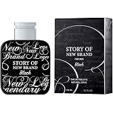 New Brand Perfumes Story Of Black EDT Spray Men 3.3 oz