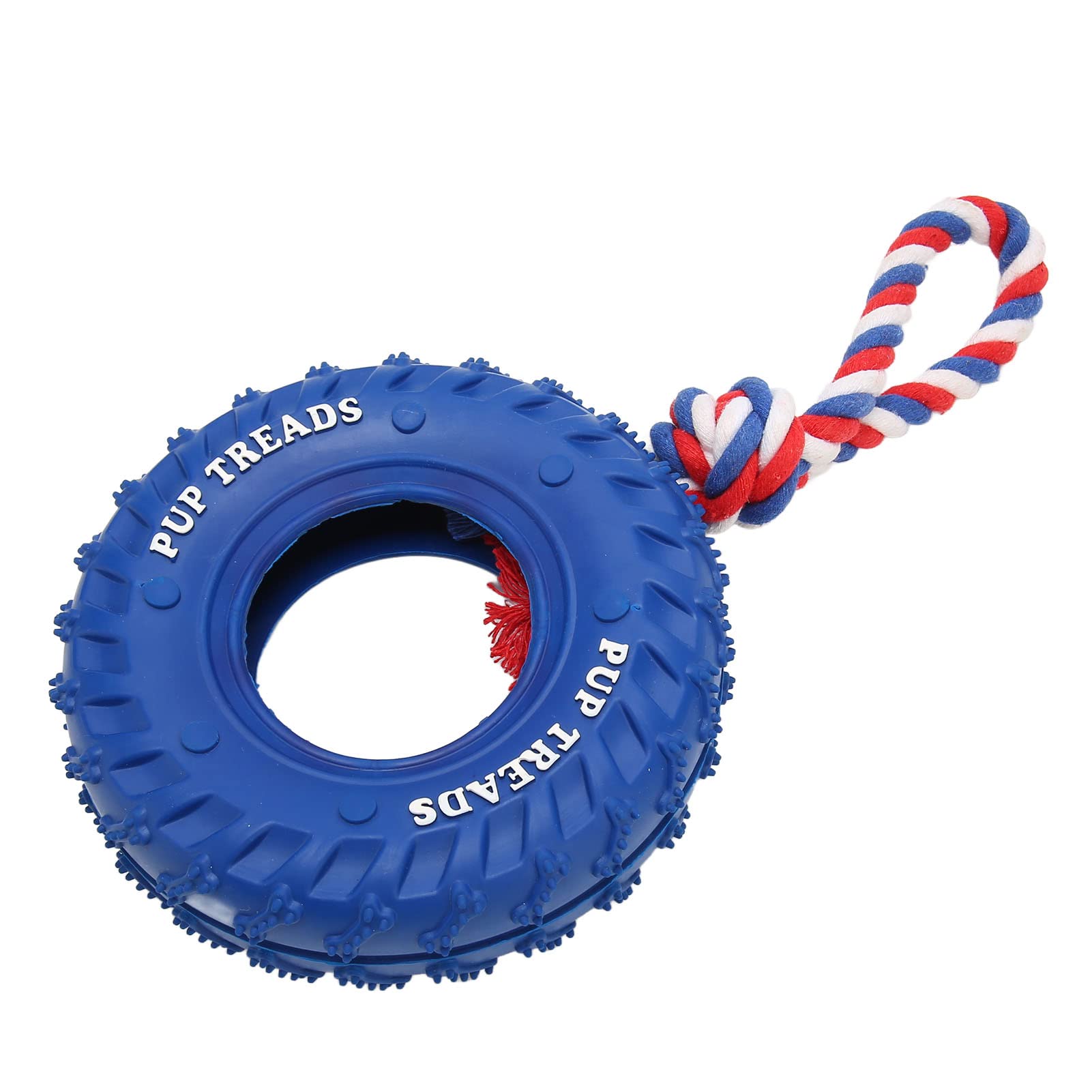 Rubber Ring Dog Toy High Strength Dog Tire Chew Toy with Rope Toy Rubber Dog Hoop Chew Toy for Puppies and Medium Dogs