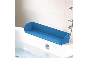 FAILUN Splash Guard for Bathtub, Silicone Bathtub Splash Guard for Kids, Bath Toy Holder & Storage, Shower Guards to Keep Water in Shower, Soft, Safe, Easy to Install