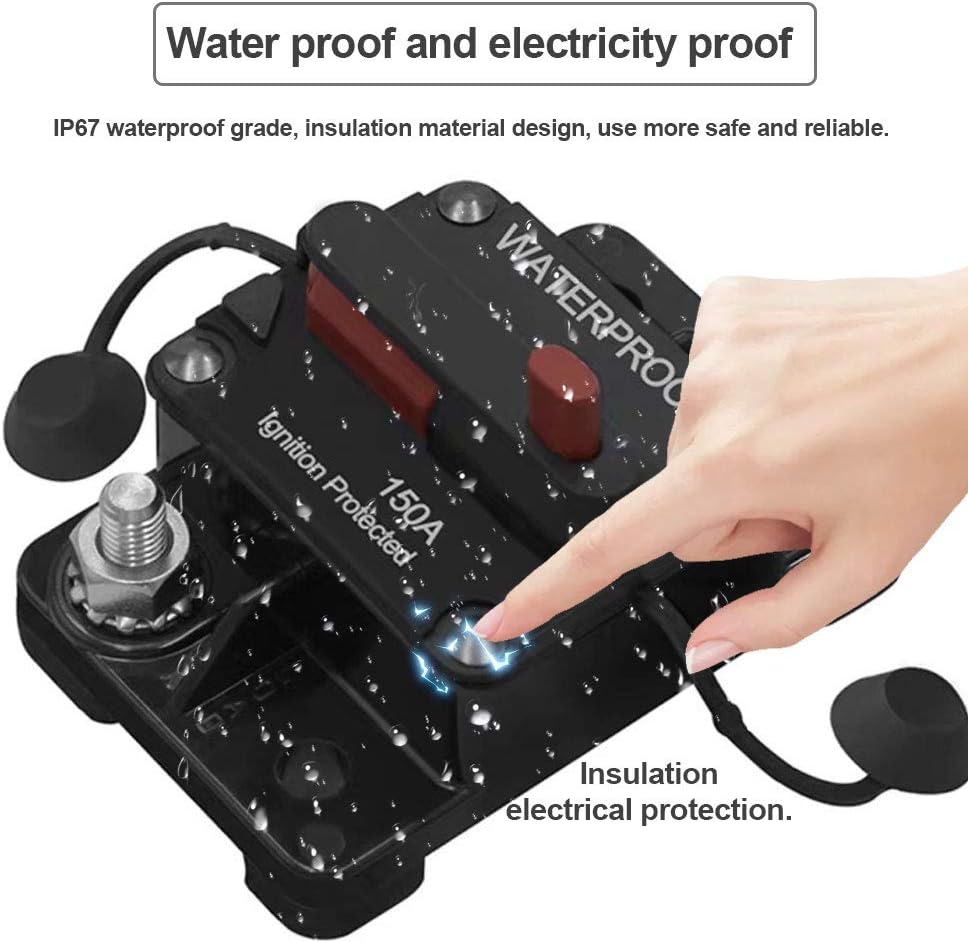 10-150A AMP Auto Car Truck Audio Solar Energy Inline Circuit Breaker Fuse Holder Stereo Amplifier Refit Fuse Adapter - View #3