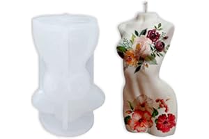 DARUNFA Human Body Silicone Resin Mold Candles Molds (Body) Portrait Plaster Candle Holder Mould,Candle Making 3D Durable Female Body Candle Mould