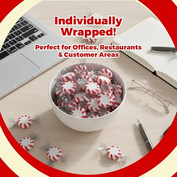 COLOMBINA STARLIGHT MINTS HARD PEPPERMINT CANDY, INDIVIDUALLY WRAPPED, PEPPERMINT FLAVOR, 430 COUNT (80 OZ)