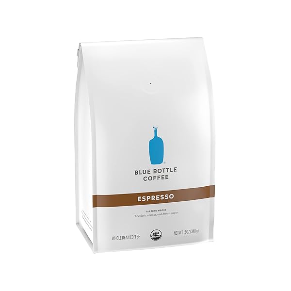 BLUE BOTTLE WHOLE BEAN ORGANIC COFFEE, ESPRESSO, DARK ROAST, 12 OUNCE BAG (PACK OF 1)