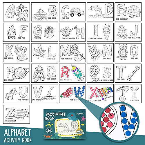 Wee Creators Dot Markers for Kids 10 Colors / 2 Activity Books / 50