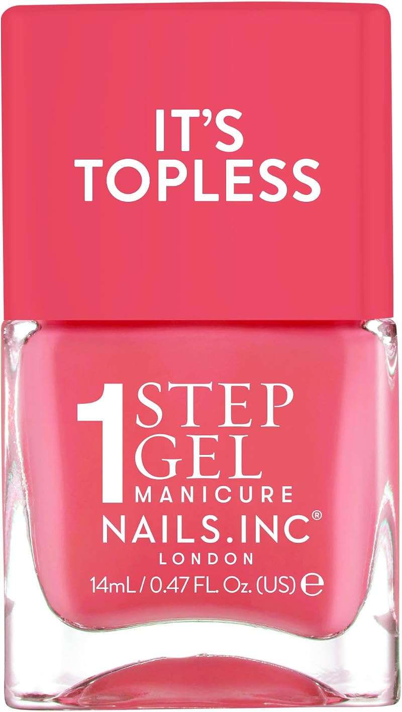 Nails.INC Its Topless Sofia Coral Gel-Like Nail Polish 4-in-1