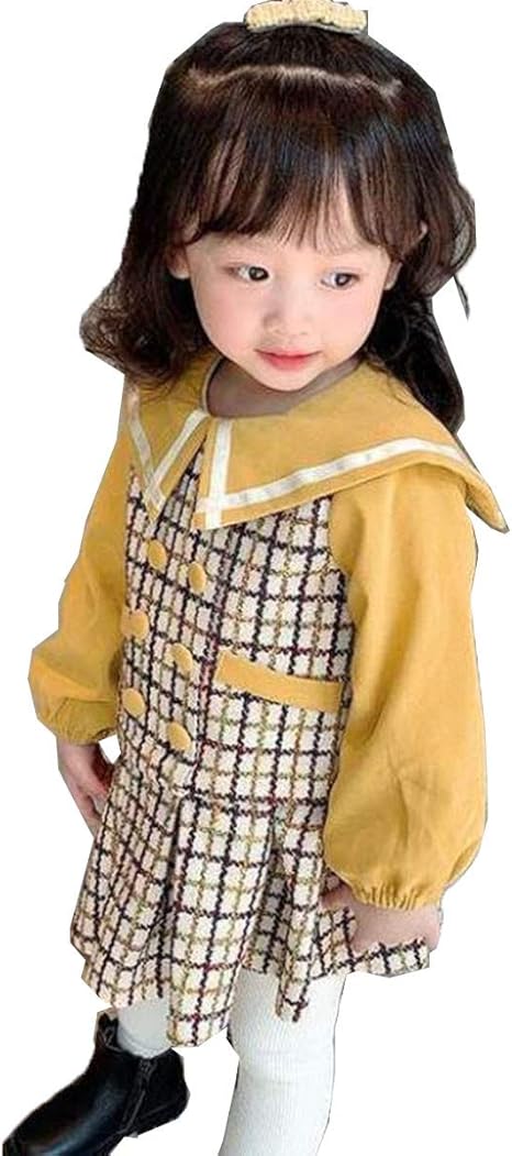 Caixingyi 女の子 ワンピース 冬服 赤ちゃん スカート フリルスカート キッズウェア プリンセスドレス 無地の色 長袖 冬 スカート 通販 Amazon