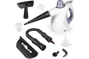 STMWORLD Pressurized Handheld Multi-Surface Natural Steam Cleaner with 12 pcs Accessories, Multi-Purpose Steamer for Home Use, Steamer for Cleaning Floor, Upholstery, Grout and Car