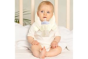 Miradexic Baby Bottle Holder Hands Free with Crinkle Paper - Baby Bottle Holder with Adjustable Buttons for Newborn, Hand Free Bottles for Babies Machine Washable