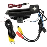NLQR 170 Degree Backup Camera compatible with BMW 3 Series E90 E91 05-13 | Rear View Camera Car Trunk Handle Backup Camera, with E92 E93 compatible with 5 Series E39 95-03